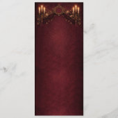 Elegant floral Gothic Halloween Wedding Menu (Dos)