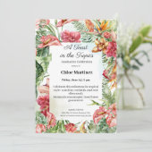 Elegant Floral Graduation Celebration Invitation (Debout devant)