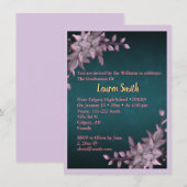 Elegant Floral Graduation Invitation (Devant / Derrière)