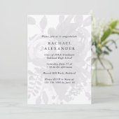 Élégant Floral Graduation Party Photo Invitation (Debout devant)