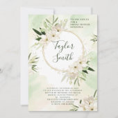 Elegant Floral Greenery Bridal Shower Kaart (Voorkant)
