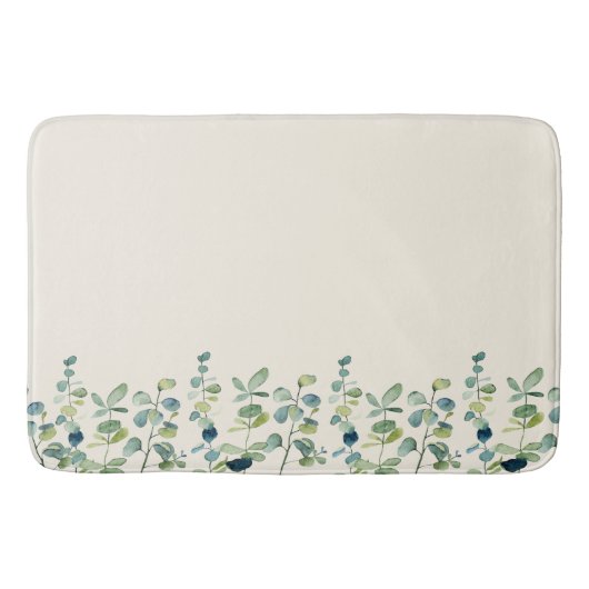 Elegant Floral Greenery of White Eucalyptus Badmat (Voorkant)