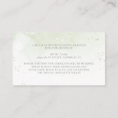 Elegant Floral Greenery Wedding Accommodations Informatiekaartje (Achterkant)