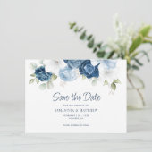 Elegant Floral Greenery Wedding Save The Date (Staand voorkant)