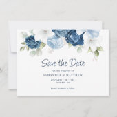 Elegant Floral Greenery Wedding Save The Date (Voorkant)