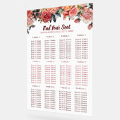 Élégant Floral & Gris Rayé Plan de Siège pour Invi (Angle)