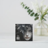 Elegant Floral Haarstylist QR code visitekaartjes Contactkaartje (Staand voorkant)