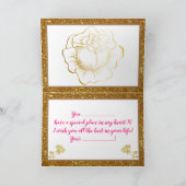 Elegant Floral Happiest Birthday Card Kaart (Binnen)