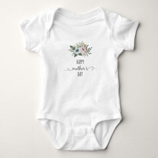 Elegant Floral Happy Moederdag | Bodysuit (Voorkant)