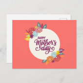 Elegant Floral Happy Moederdag | BRIEFKAART (Voorkant / Achterkant)