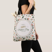 Elegant Floral Happy Moederdag Canvas tas (Dichtbij)