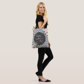 Elegant Floral Happy Moederdag | CANVAS TAS (Op model)
