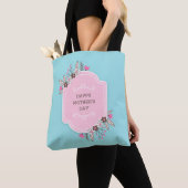 Elegant Floral Happy Moederdag | CANVAS TAS (Dichtbij)