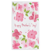 Elegant Floral Happy Moederdag | Gift Bag Klein Cadeauzakje (Achterkant)