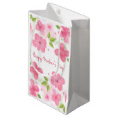 Elegant Floral Happy Moederdag | Gift Bag Klein Cadeauzakje (Voorkant Gekanteld)