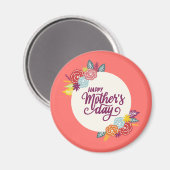 Elegant Floral Happy Moederdag | Magneet (Voorkant / Achterkant)