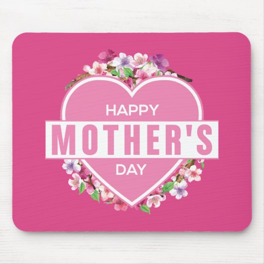 Elegant Floral Happy Moederdag | MUISMAT (Voorkant)