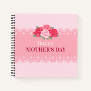 Elegant Floral Happy Moederdag   NOTITIEBOEK