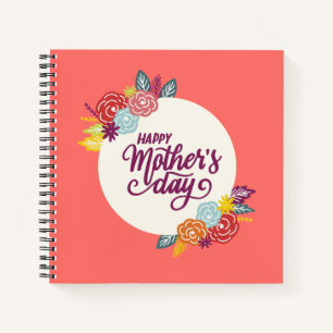 Elegant Floral Happy Moederdag   NOTITIEBOEK