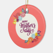 Elegant Floral Happy Moederdag | ORNAMENT (Links)