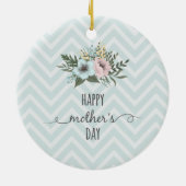 Elegant Floral Happy Moederdag | ORNAMENT (Achterkant)