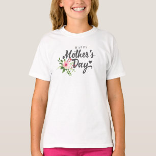 Elegant Floral Happy Moederdag   SHIRT