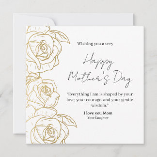 Elegant Floral Happy Mother’s Day Card 
