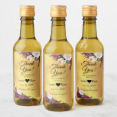 Elegant floral Hartelijk dank voor het etiket van (Flessen)