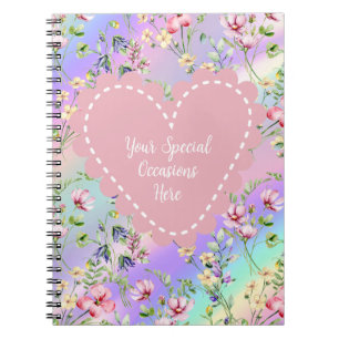 Elegant Floral Heart Lijst: voor elke gelegenheid Notitieboek