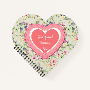 Elegant Floral Heart Lijst: voor elke gelegenheid Notitieboek