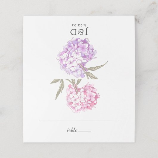 Elegant Floral Hydrangea Wedding (Buitenkant ongevouwen)