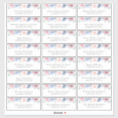 Élégant Floral Individuel Étiquettes de adresse d' (Feuille)