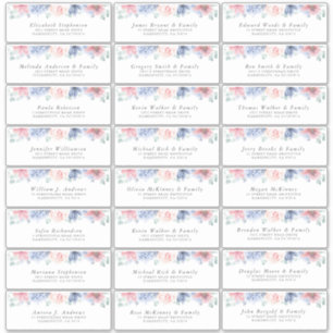 Élégant Floral Individuel Étiquettes de adresse d'