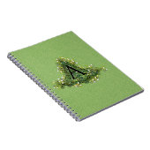Elegant Floral initiaal A monogram Notitieboek (Rechterzijde)