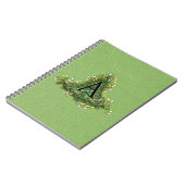 Elegant Floral initiaal A monogram Notitieboek (Linkerzijde)