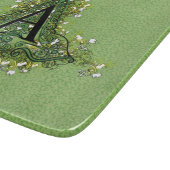 Elegant  Floral initiaal A monogram Snijplank (Hoek)