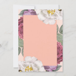 Elegant floral invitation kaart