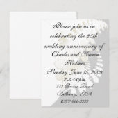 Elegant Floral Invitation Kaart (Voorkant / Achterkant)
