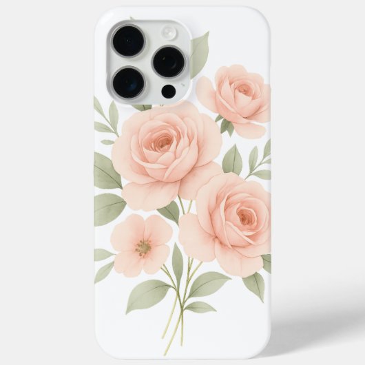 Elegant Floral iPhone Case (Achterkant)