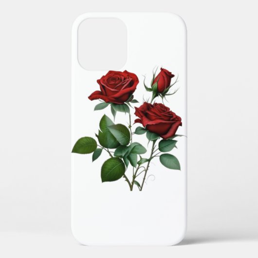 Elegant Floral iPhone Case (Achterkant)
