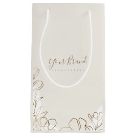 Elegant Floral Ivoor Gepersonaliseerde Kleine Papi Klein Cadeauzakje