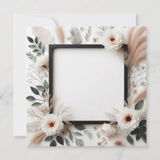 Elegant Floral Kaart (Voorkant)