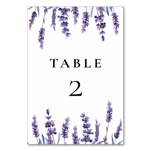 Elegant floral lavender bruiloft kaart (Voorkant)