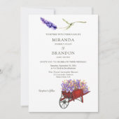 Elegant Floral Lavender Wedding Kaart (Voorkant)