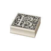 Elegant Floral Letter B Monogram Rubberstempel (Stempel)