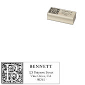 Elegant Floral Letter B Monogram Rubberstempel (Gestempeld)