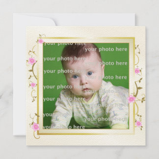 Elegant Floral Lijst Aankondiging