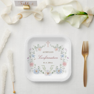 Elegant Floral Lijst bevestiging Papieren Bordje
