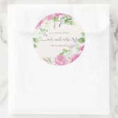 Élégant floral M & Mme mariage | Autocollant de sc (Sac)