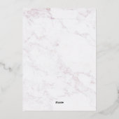 Élégant floral mariage à l'aquarelle | Invitation (Verso)